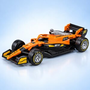 Orange Formula Die-Cast Racing Car Toy